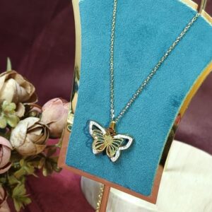 Butterfly Cristal Pendant Necklace -159