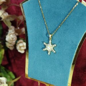Golden Winder Snowflake Pendant 199