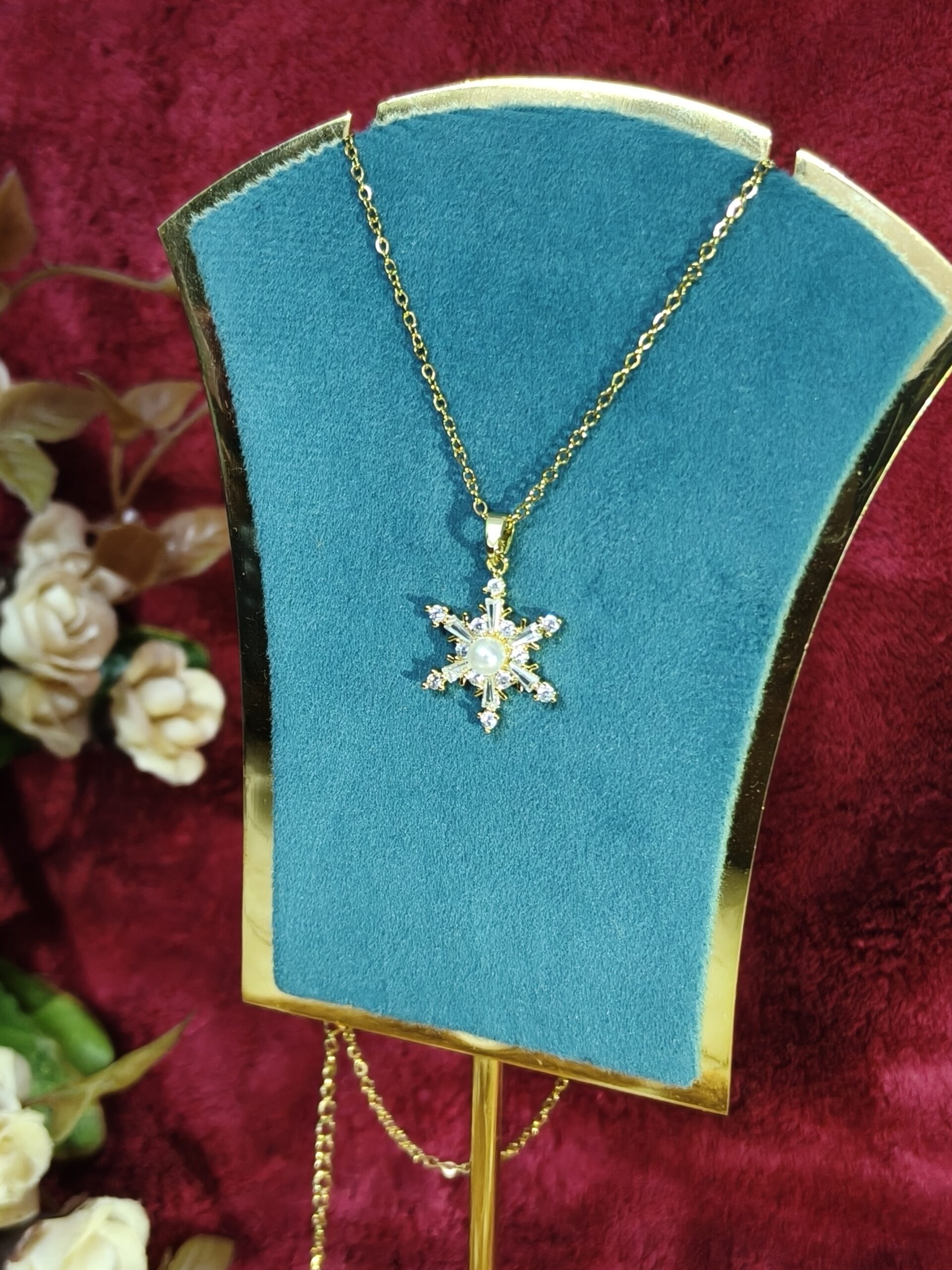 Golden Winder Snowflake Pendant 199 - Image 2