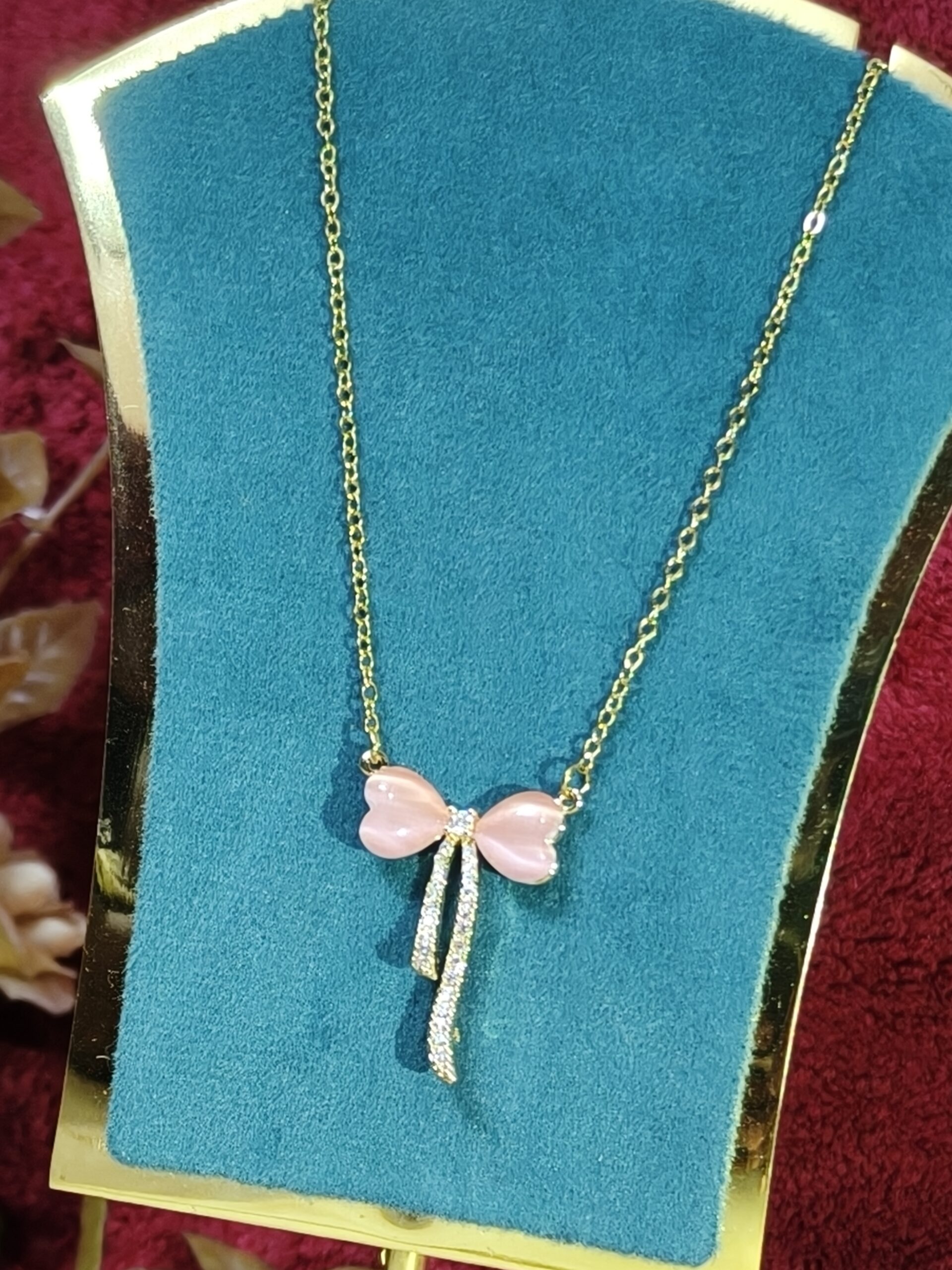 Rose Ribbon Bow Pendant 199 - Image 2