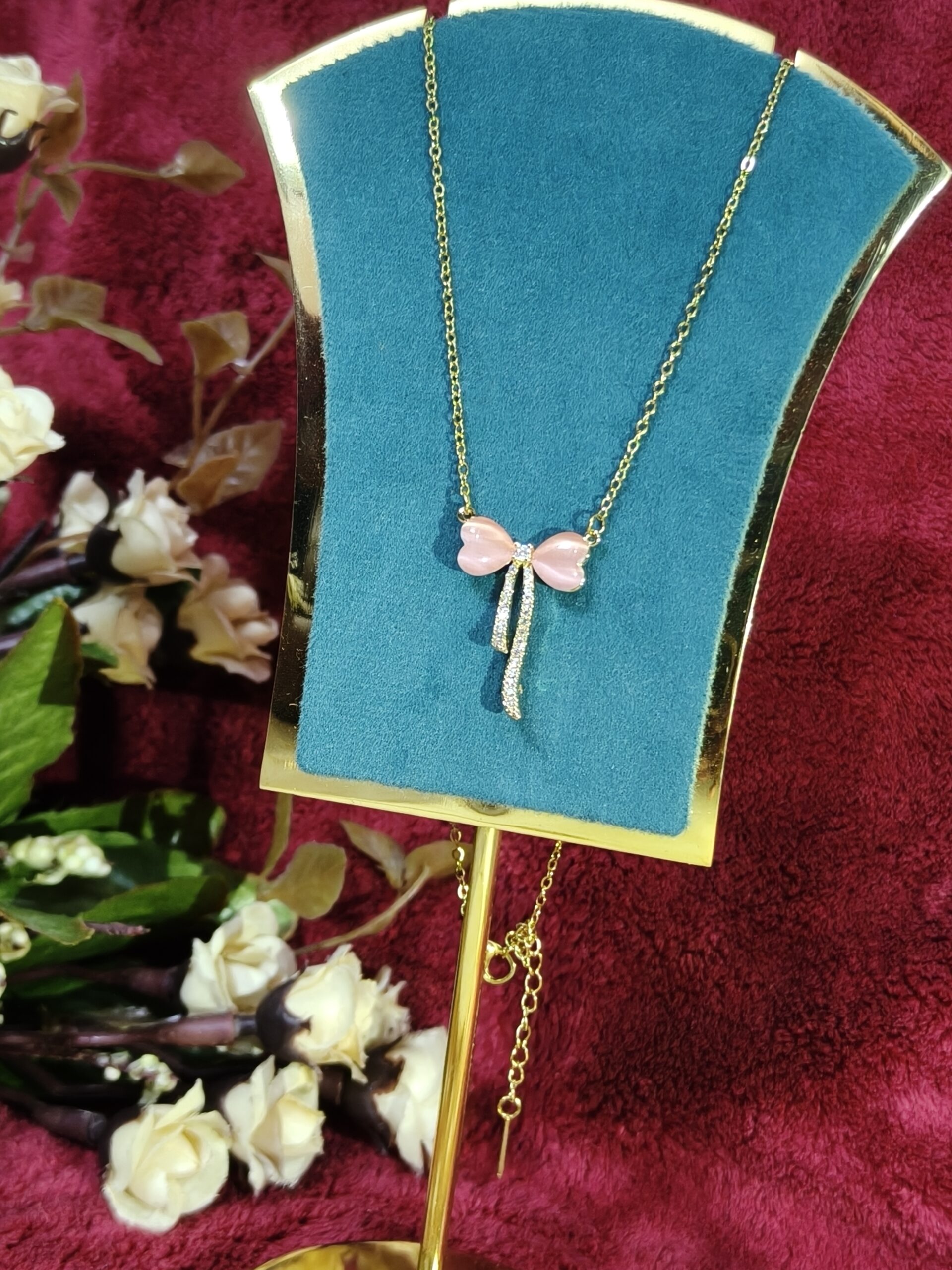 Rose Ribbon Bow Pendant 199 - Image 3
