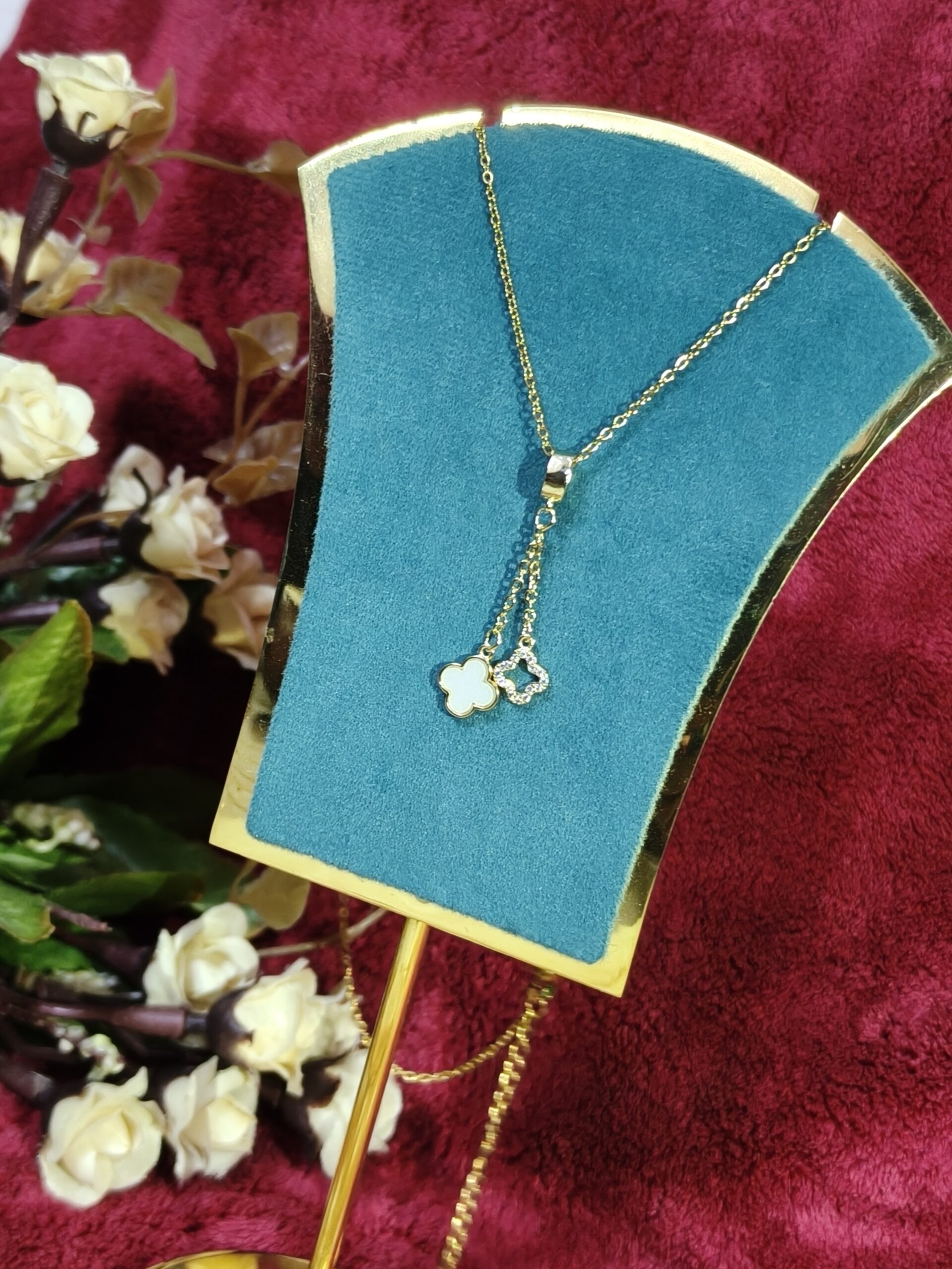 Golden Clover Cascade Pendant 199 - Image 2