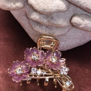 Crystal Blossom Violet Hair Claw 120