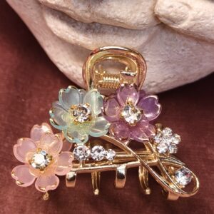 Crystal Blossom muti colour Hair Claw 120
