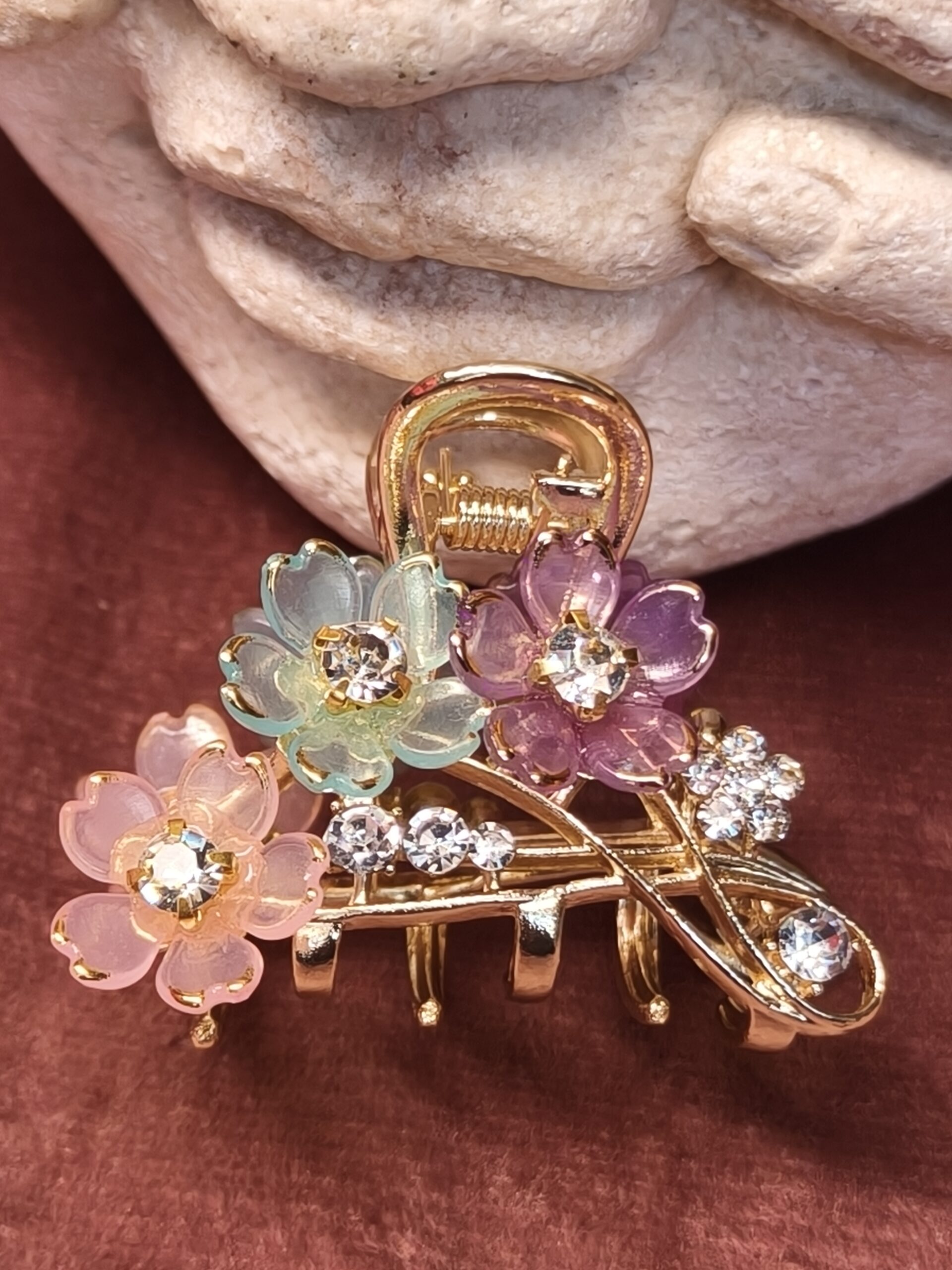 Crystal Blossom muti colour Hair Claw 120