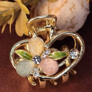 Pastal Blossom Heart Hair Claw 120