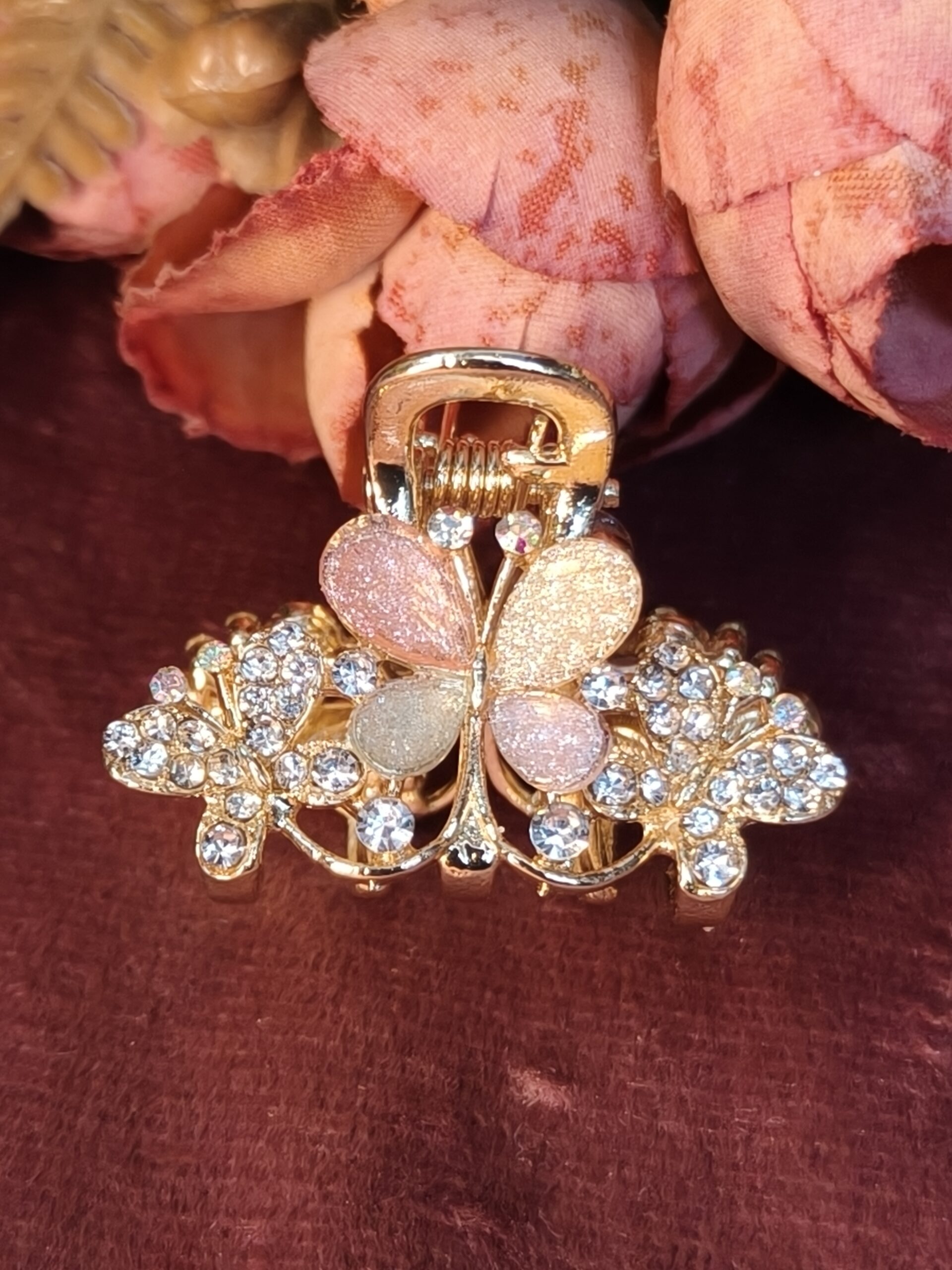 Pastal Crystal Butterfly Hair Claw 120
