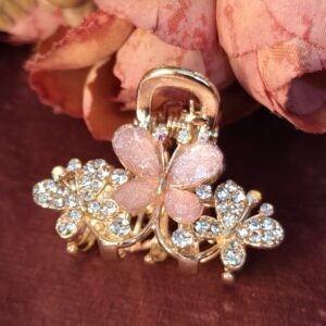 Pinky Crystal Butterfly Hair Claw 120