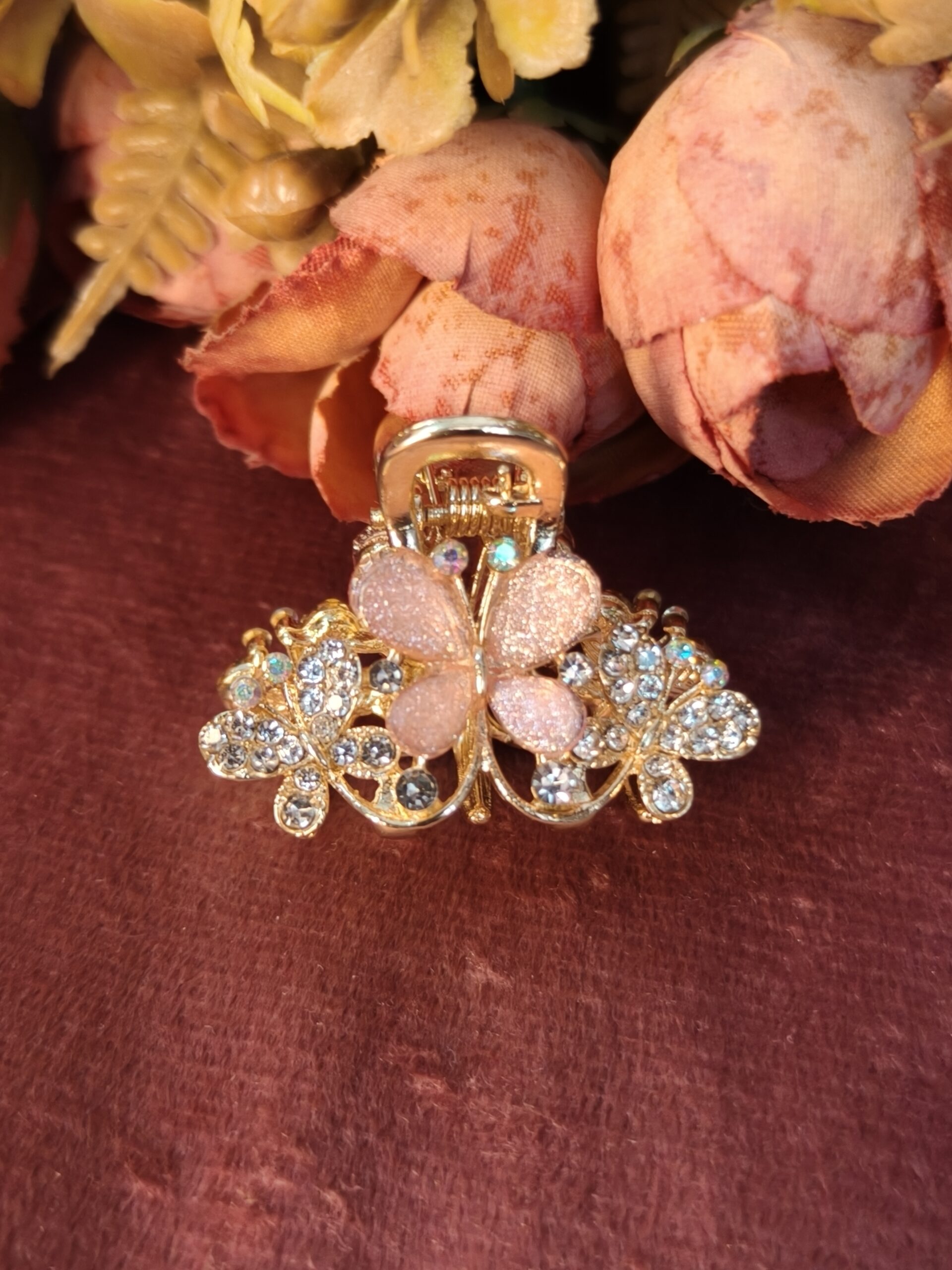 Pinky Crystal Butterfly Hair Claw 120 - Image 3