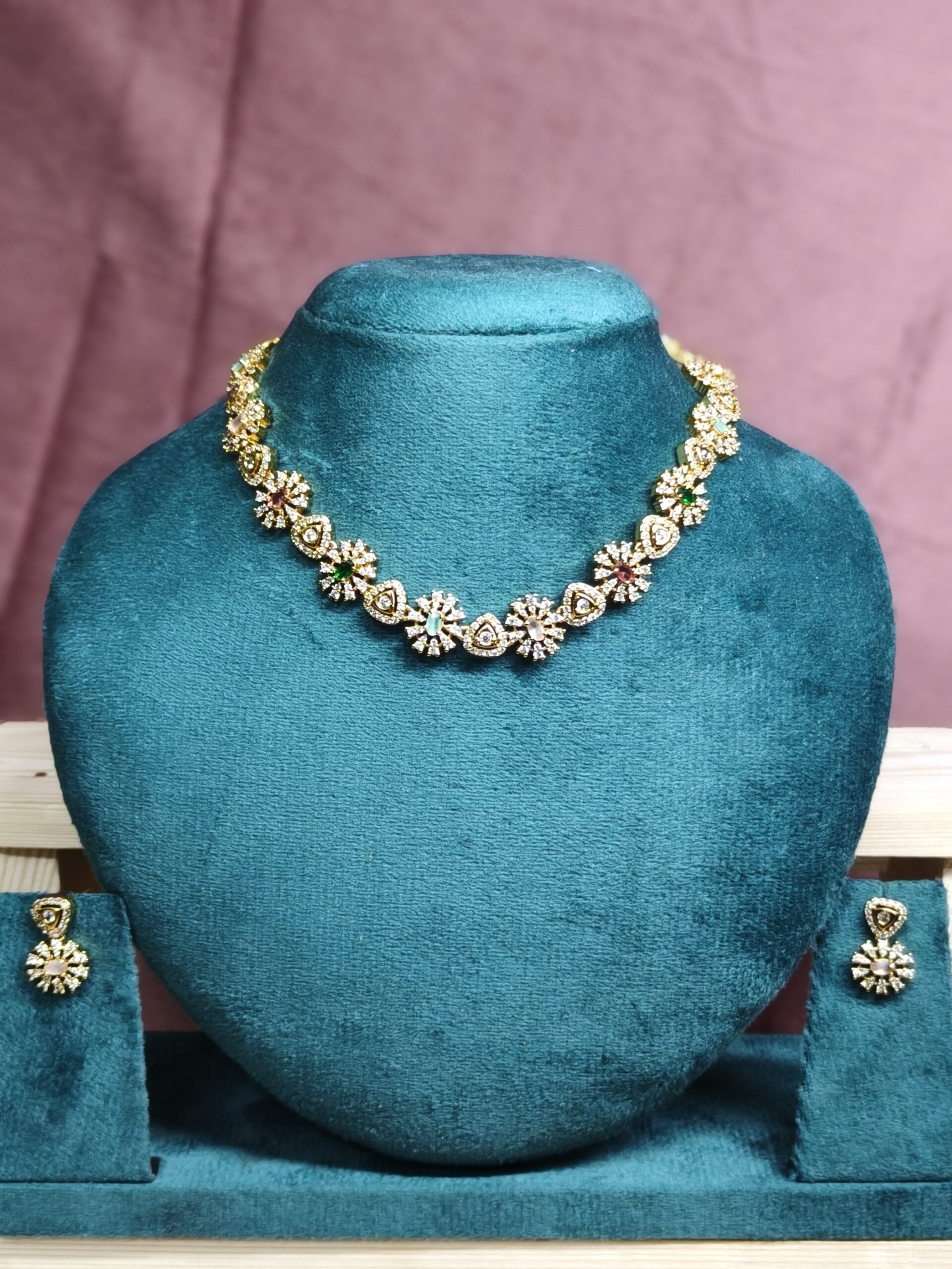 Radiant Floral Crystal Choker 699 - Image 2