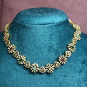 Radiant Floral Crystal Choker 699
