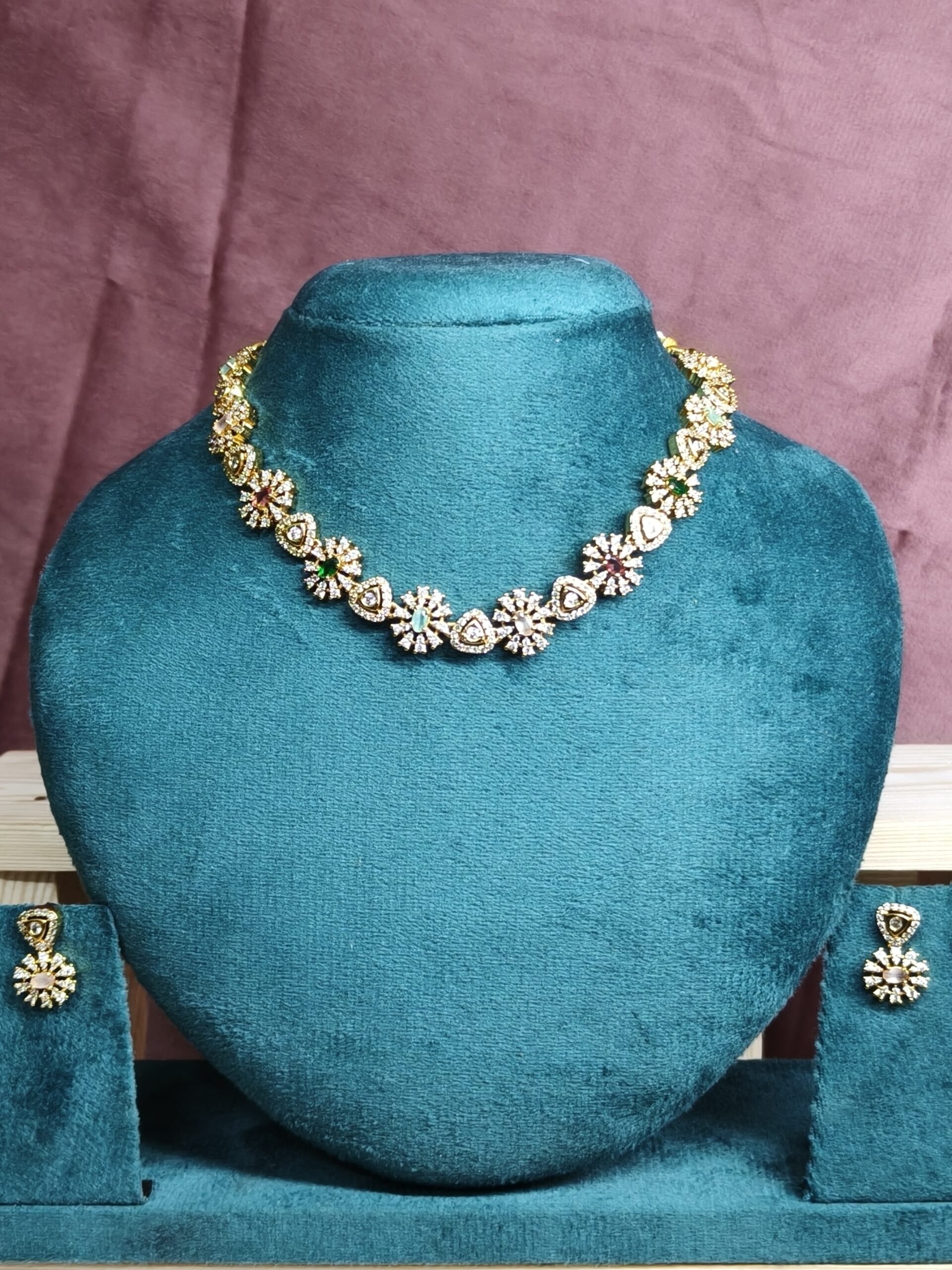 Radiant Floral Crystal Choker 699 - Image 3