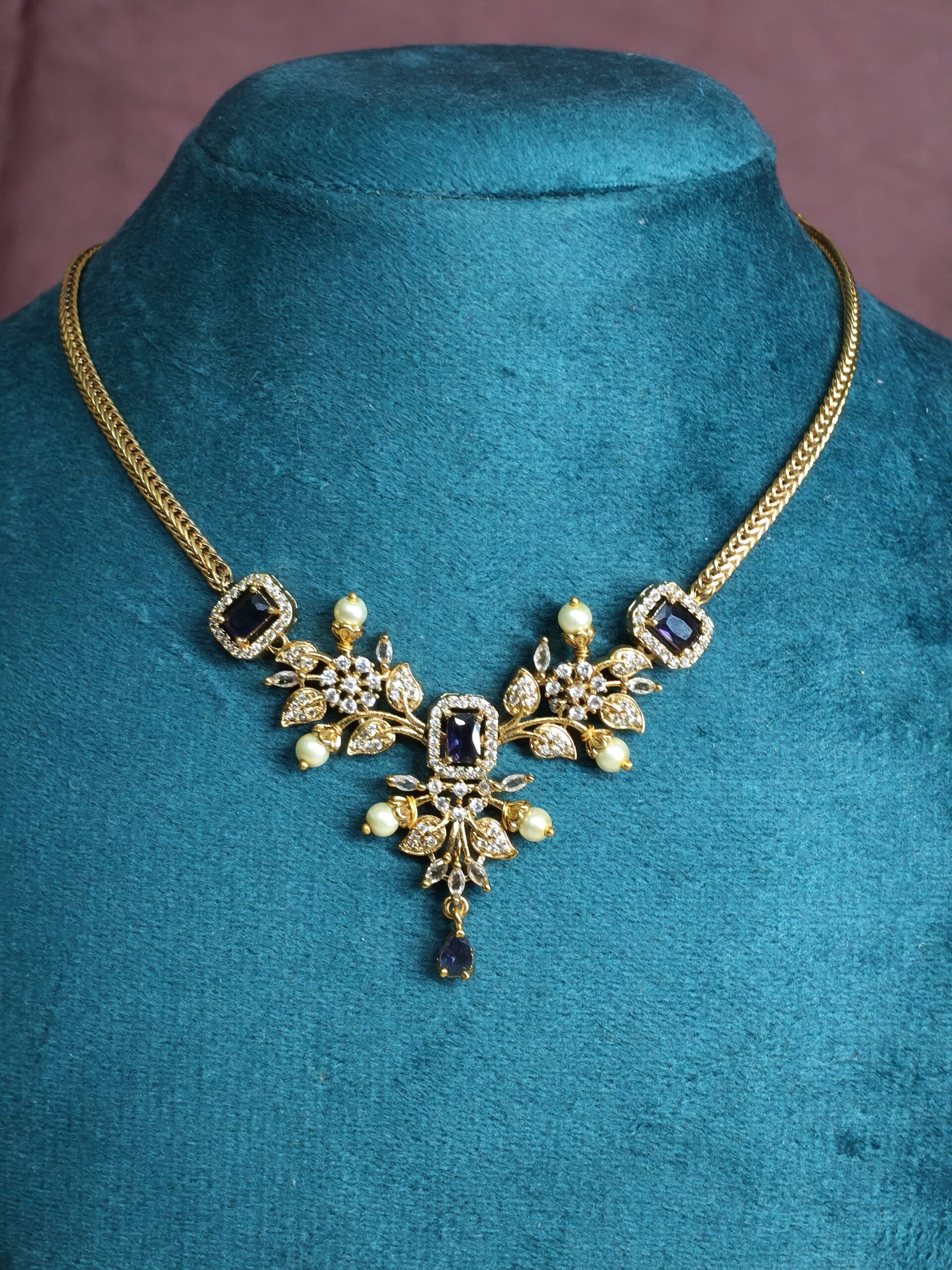 Midnight Sapphire Statment Necklace 599