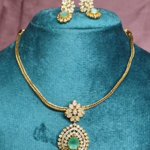 Emerald Bloom Pendant Necklace set 499