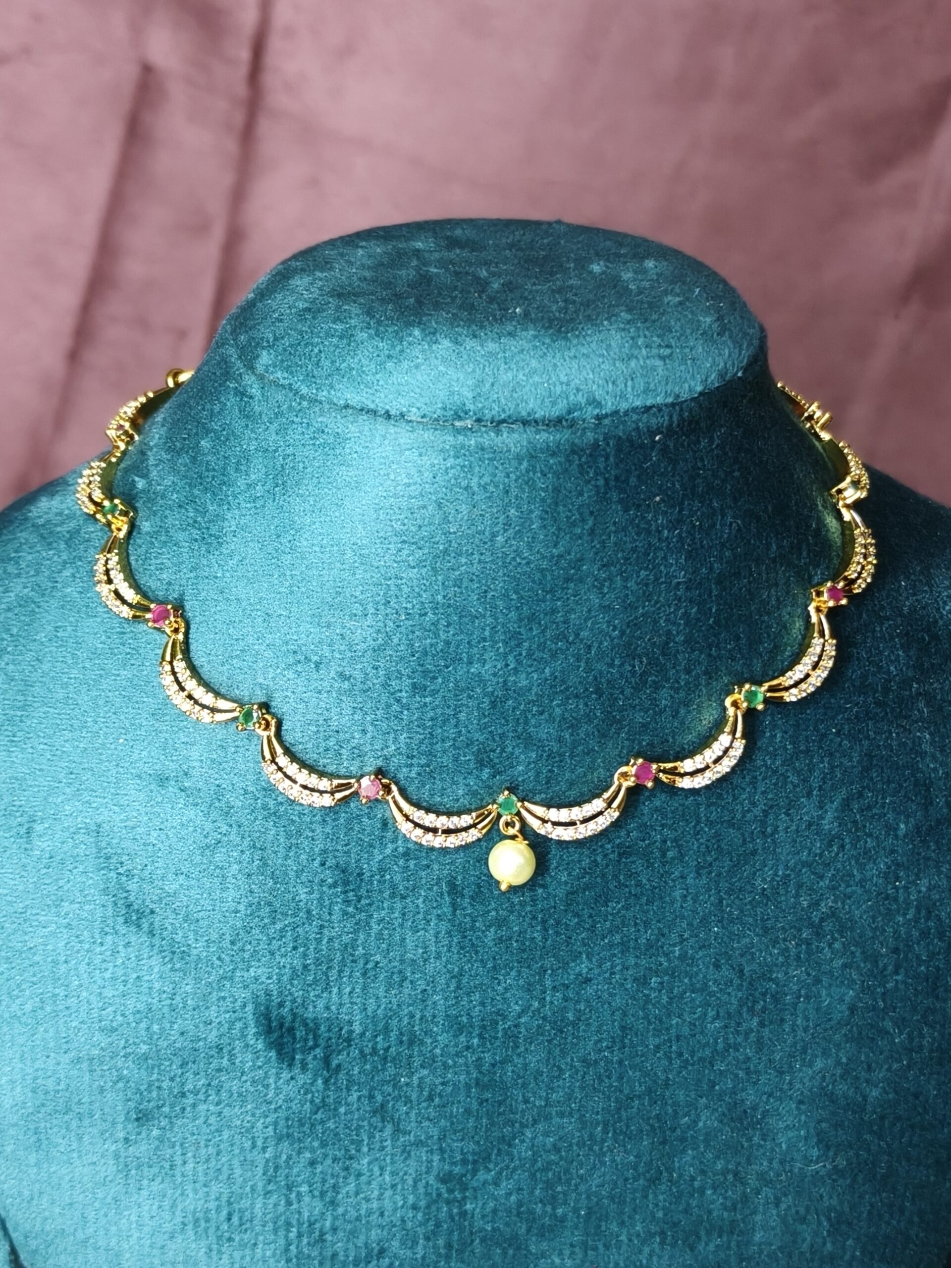 Royal Festive Gold Necklace 499 - Image 2