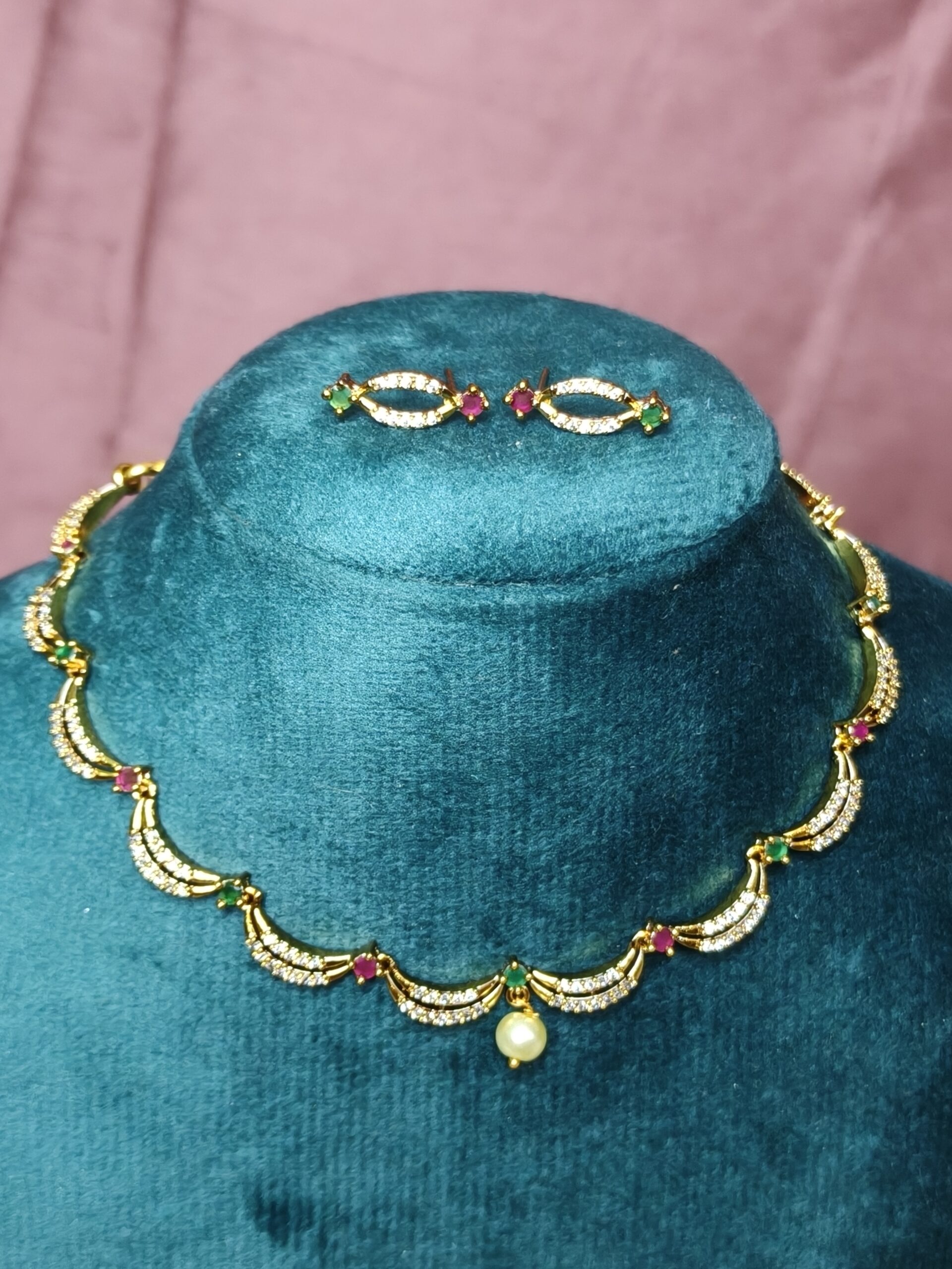 Royal Festive Gold Necklace 499 - Image 3
