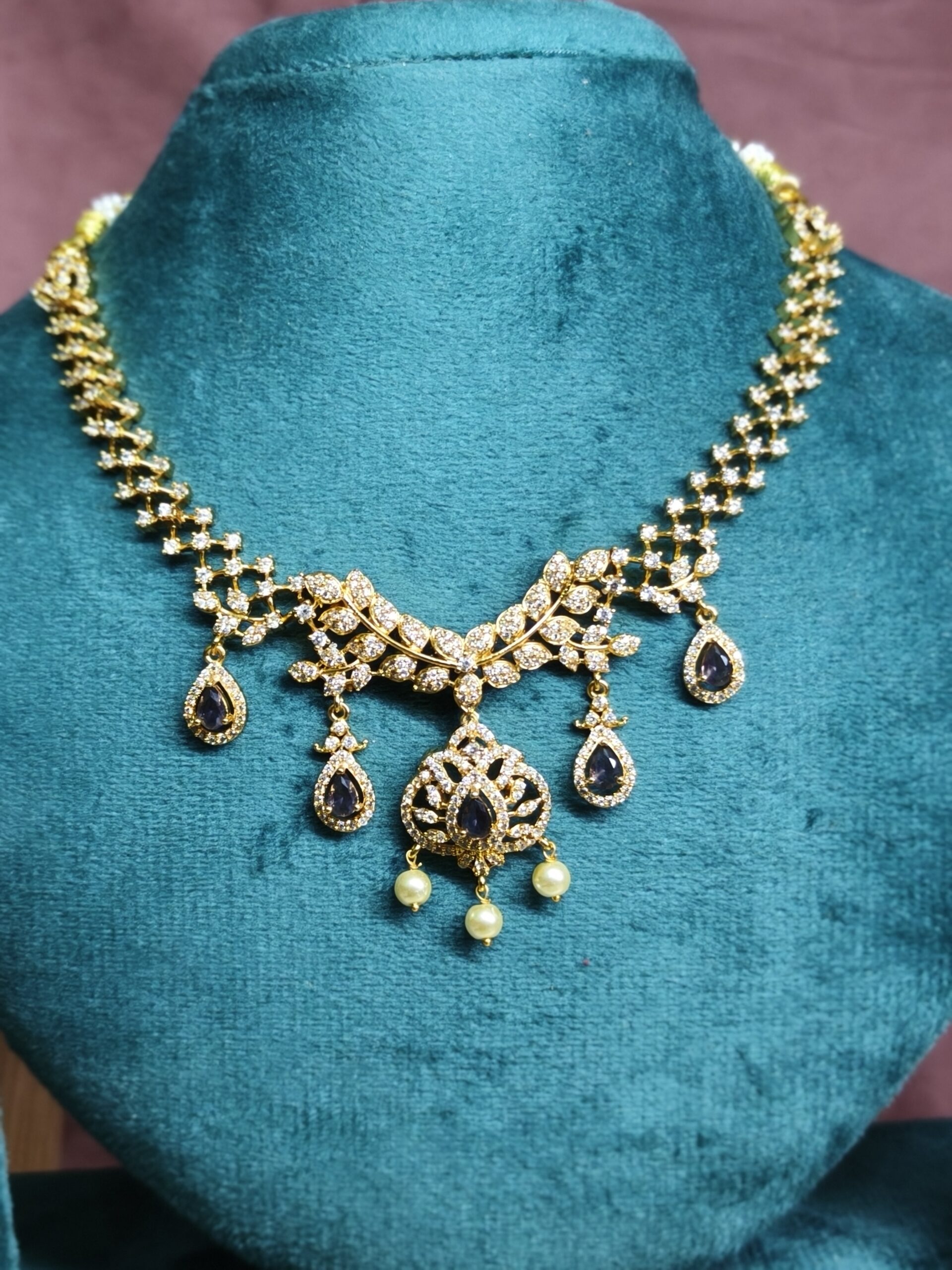 Imperial Amethyst Gold Necklace Set 899 - Image 2