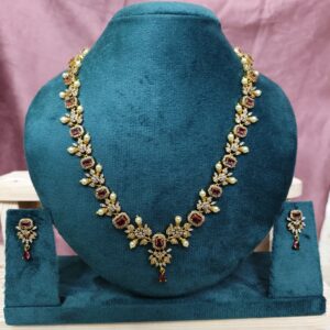 Crimson Royalty Traditional Necklace 999