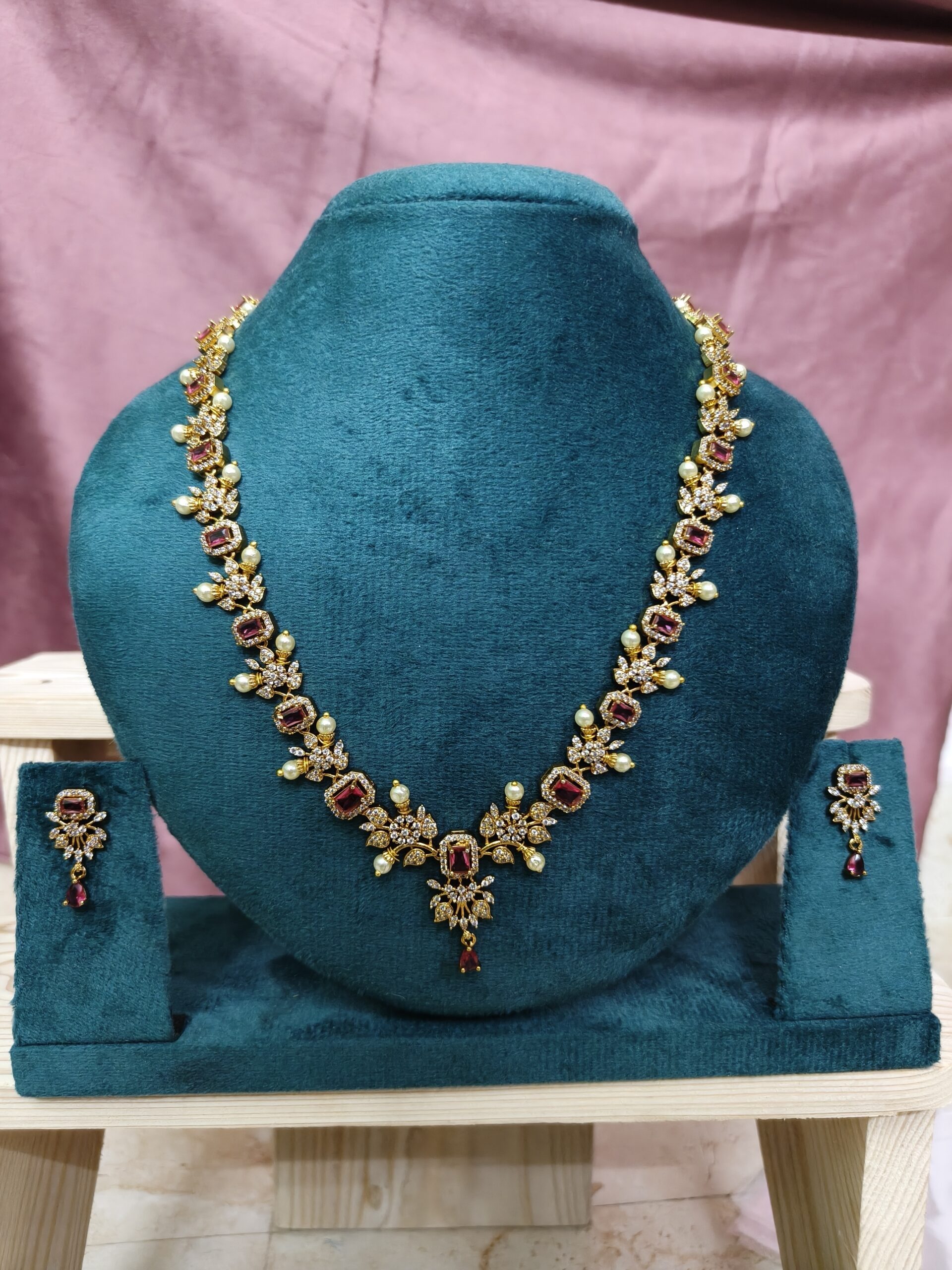 Crimson Royalty Traditional Necklace 999
